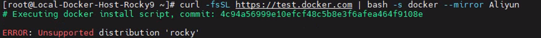 Docker官方一键安装脚本，不支持其他RHEL系统的发行版