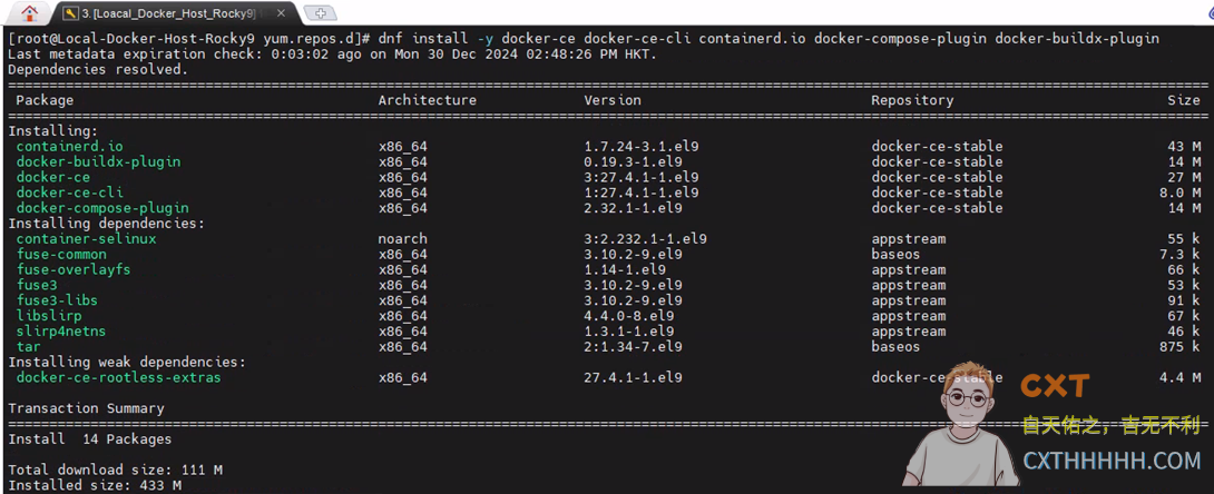 RHEL系统DNF安装Docker的命令